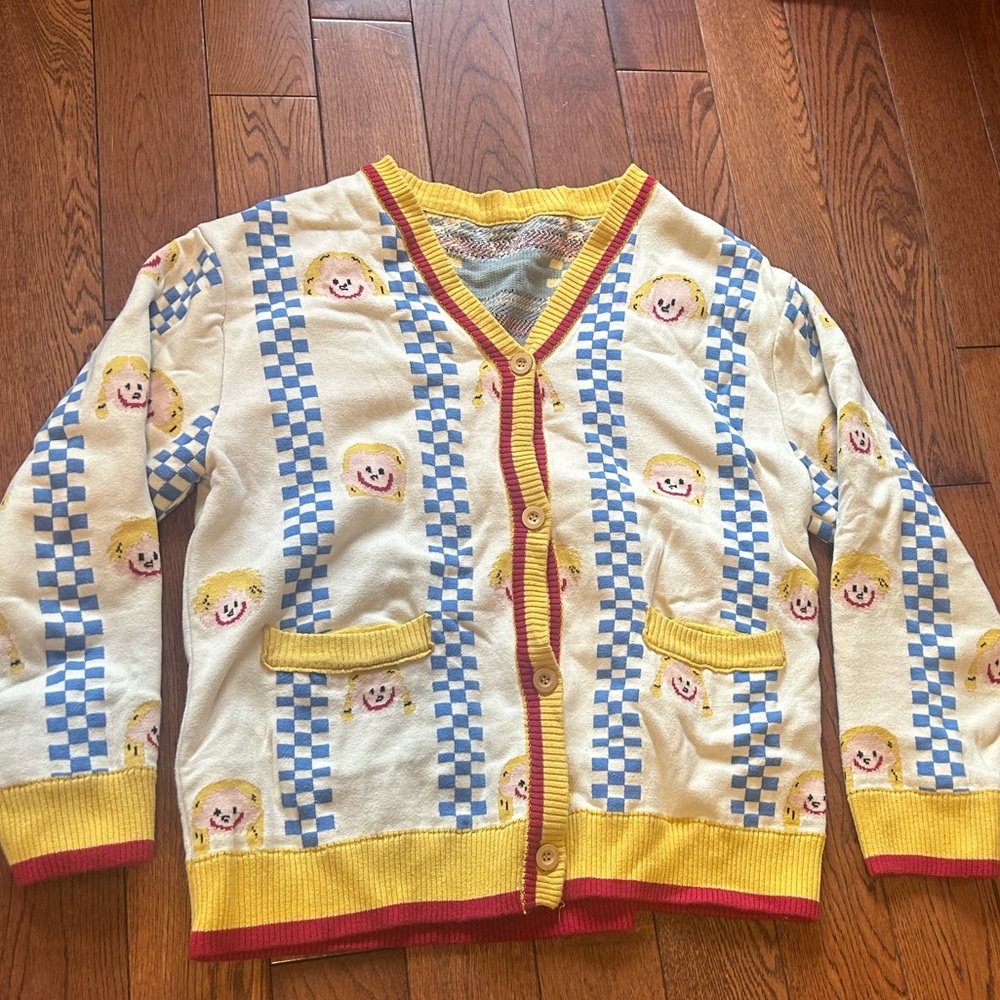 Kina And Tam Marionette Button Down Cardigan Sweater